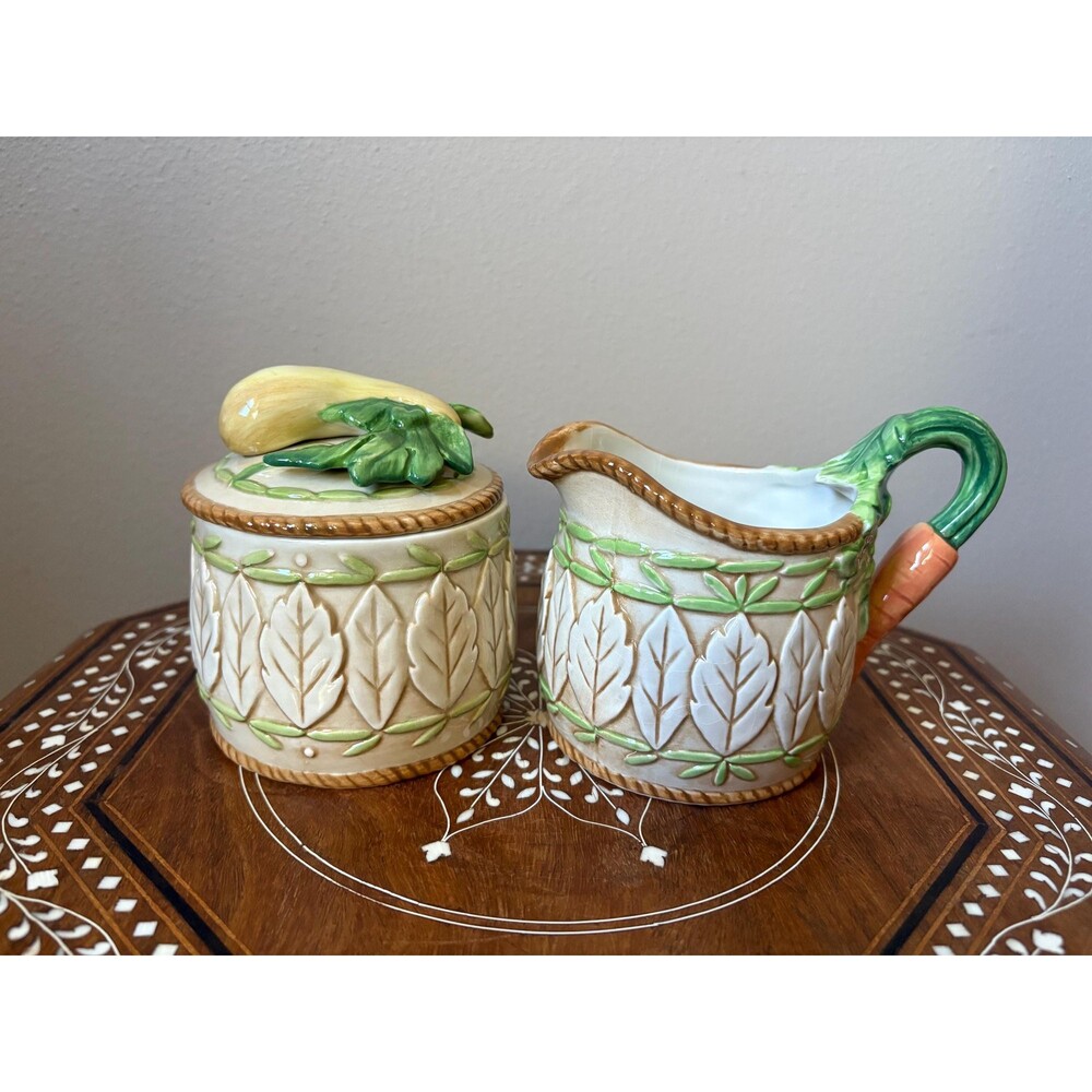 Vintage Fitz And Floyd Sugar & Creamer Set ‘Le Canard’